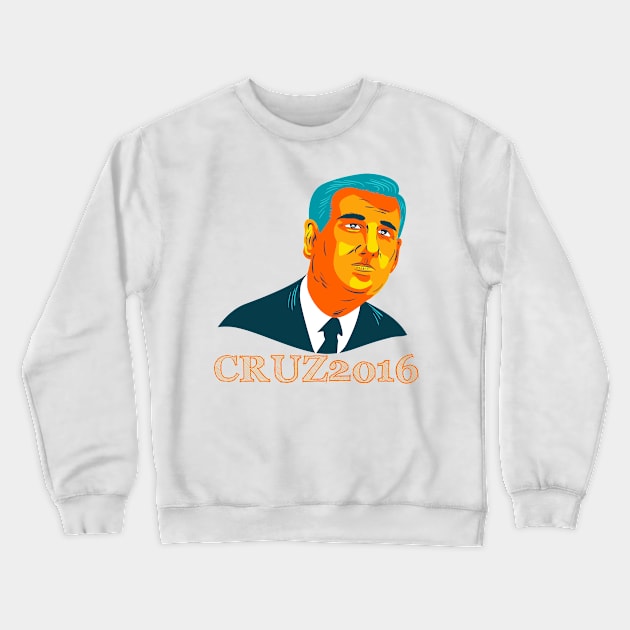 Cruz President 2016 Republican WPA Crewneck Sweatshirt by retrovectors